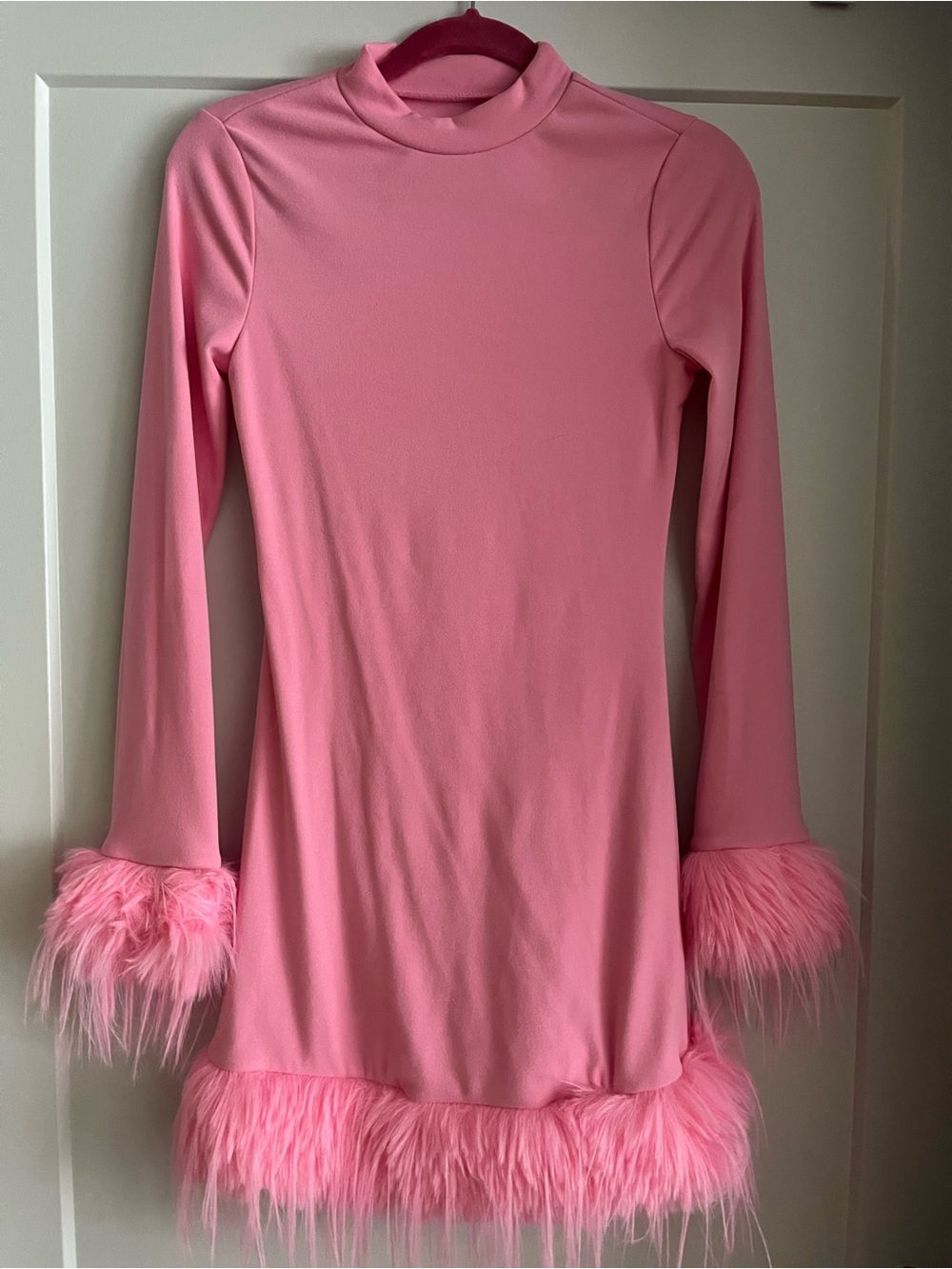 Pink Fur Dress
